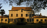 façade ouest au couchant d'automne